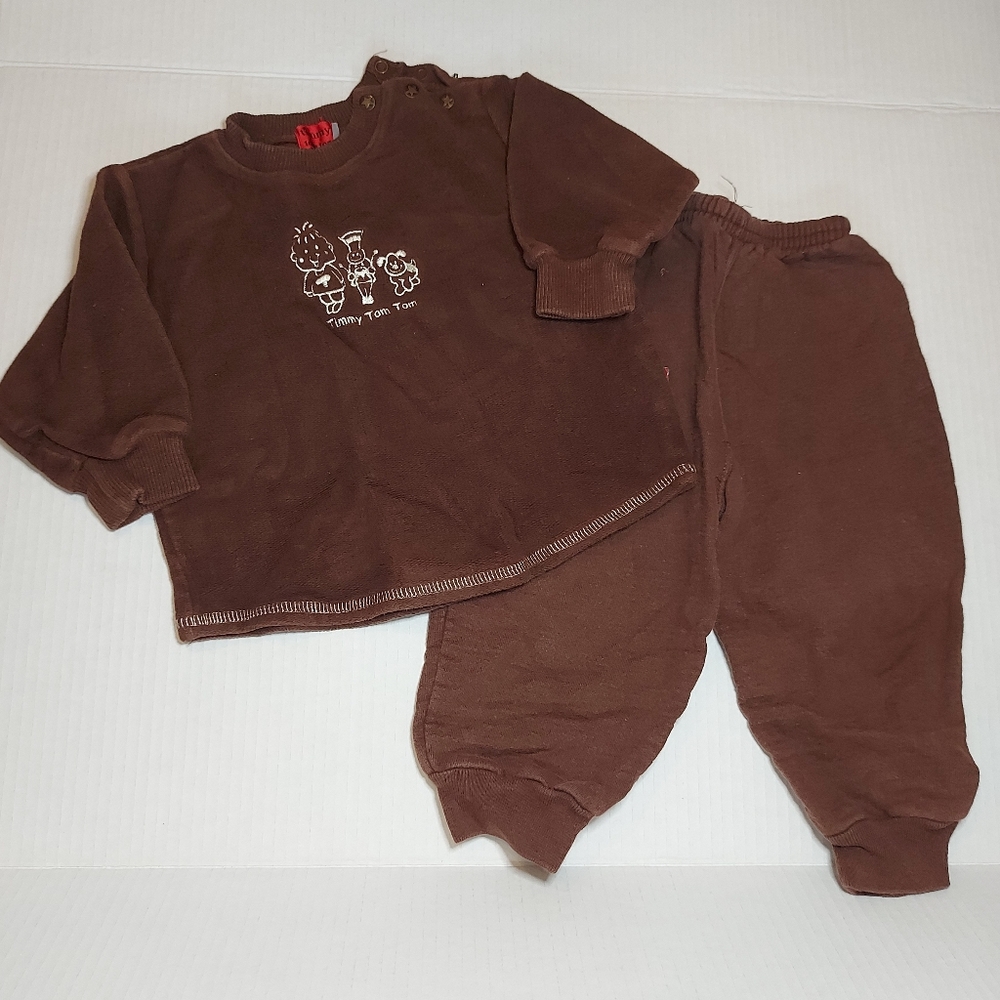 Timmy Tom Tom Brown Kids Tracksuit